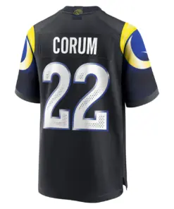 Blake Corum Los Angeles Rams Nike 2025 Rivalries Collection Game Jersey - Midnight Blue - Image 3
