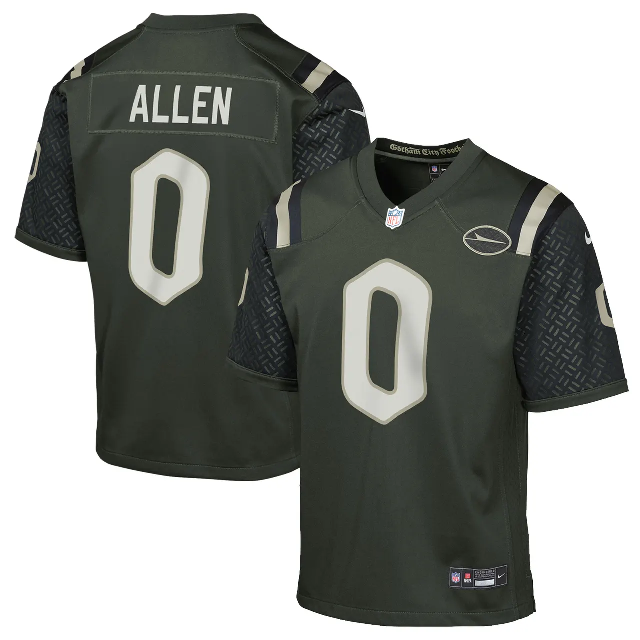 Braelon Allen New York Jets Nike Youth 2025 Rivalries Collection Game Jersey - Gotham Green