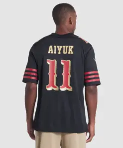 Brandon Aiyuk San Francisco 49ers Nike 2025 Rivalries Collection Game Jersey - Black - Image 5