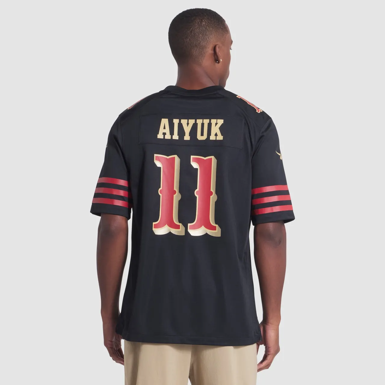 Brandon Aiyuk San Francisco 49ers Nike 2025 Rivalries Collection Game Jersey - Black - Image 5