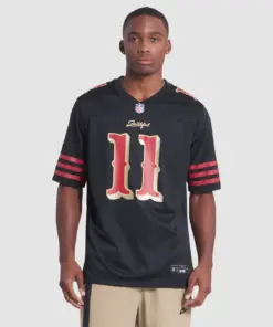 Brandon Aiyuk San Francisco 49ers Nike 2025 Rivalries Collection Game Jersey - Black - Image 4