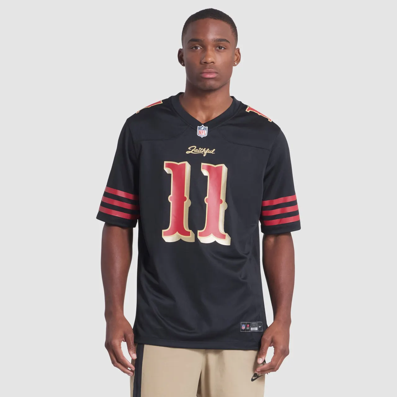 Brandon Aiyuk San Francisco 49ers Nike 2025 Rivalries Collection Game Jersey - Black - Image 4