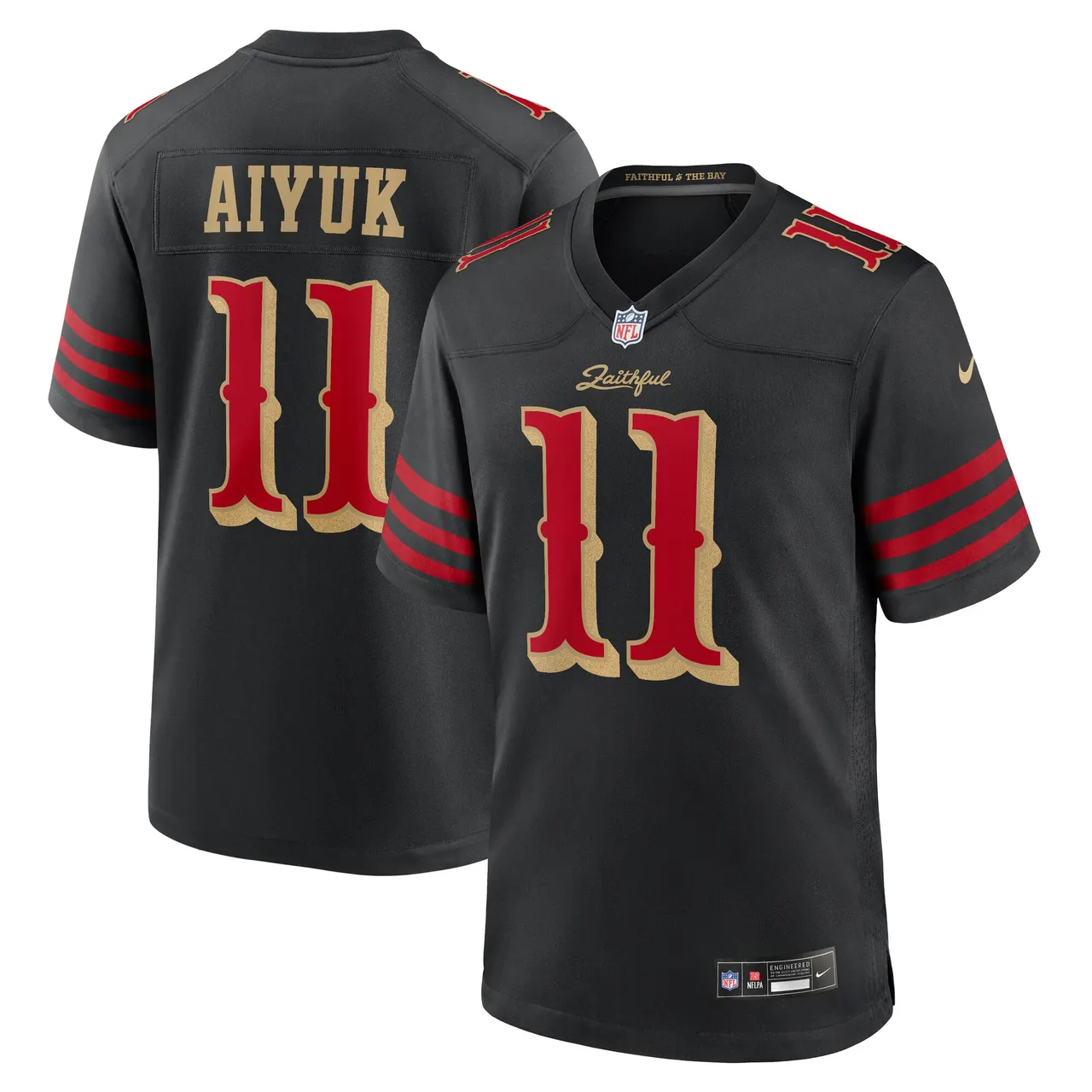 Brandon Aiyuk San Francisco 49ers Nike 2025 Rivalries Collection Game Jersey - Black