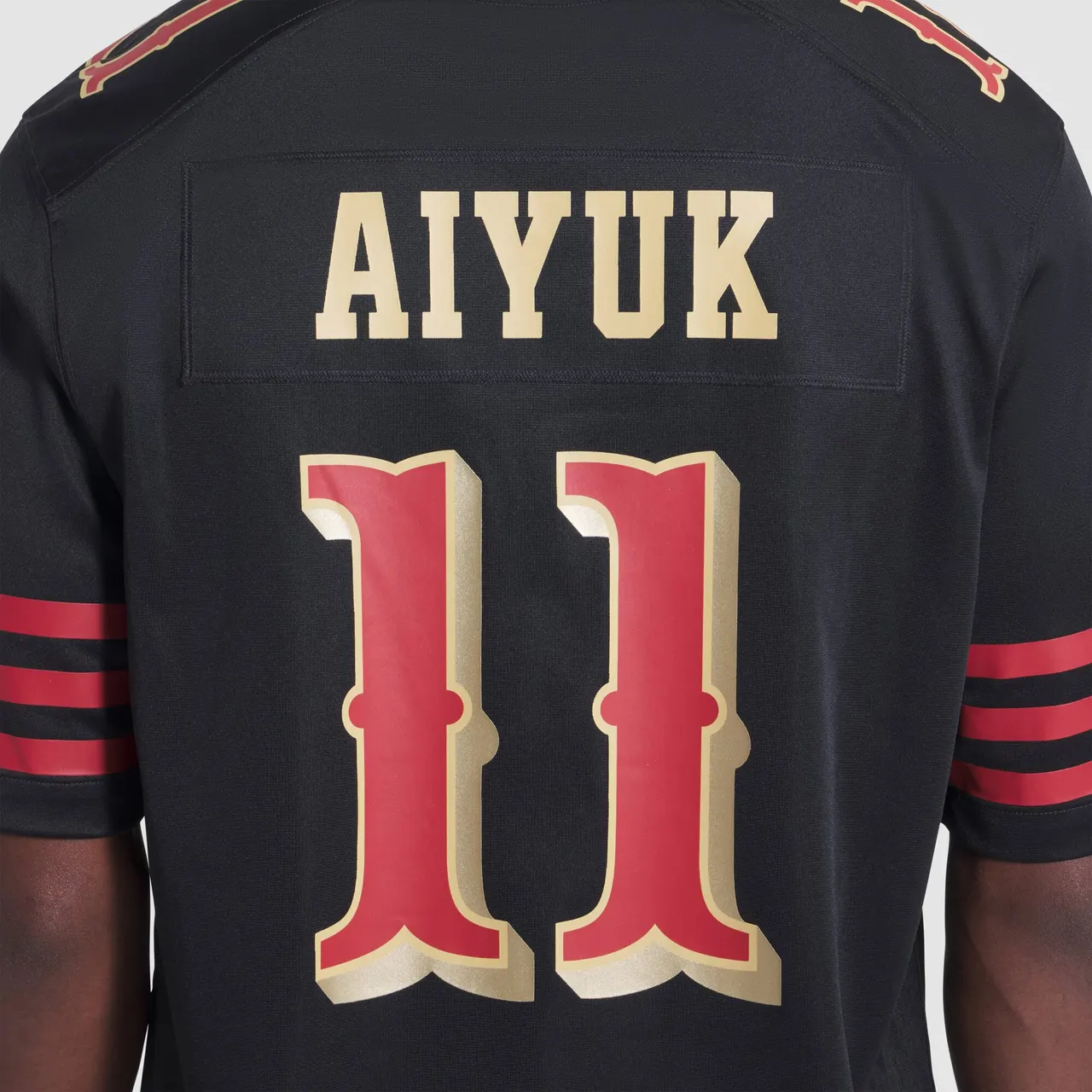 Brandon Aiyuk San Francisco 49ers Nike 2025 Rivalries Collection Game Jersey - Black - Image 7
