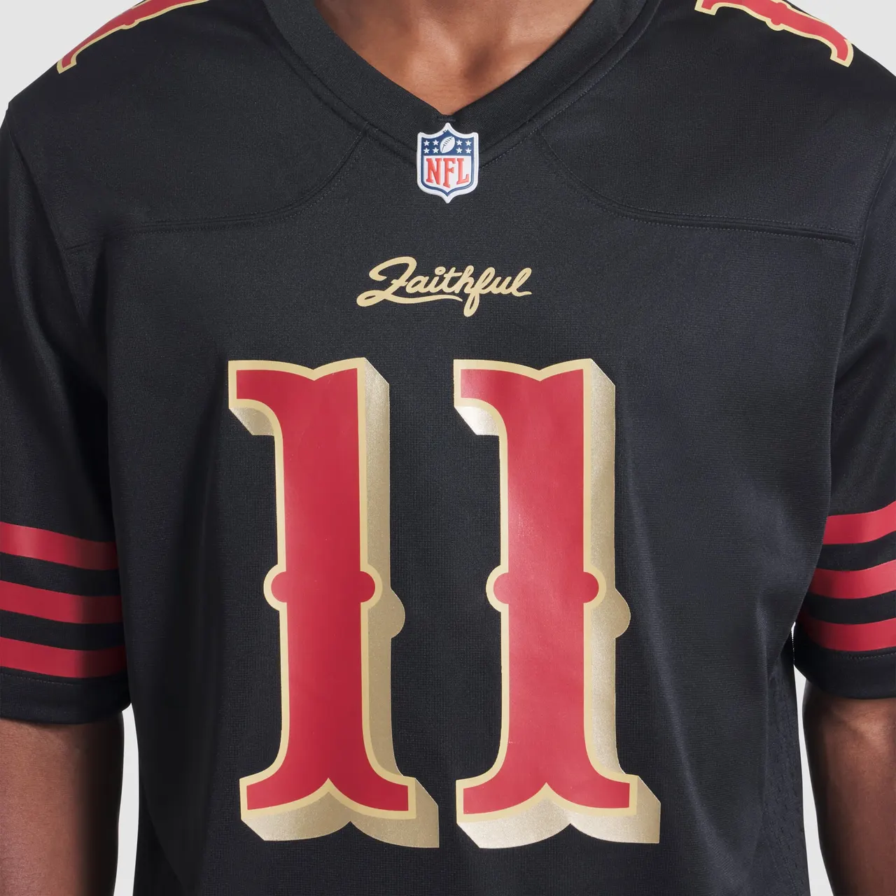 Brandon Aiyuk San Francisco 49ers Nike 2025 Rivalries Collection Game Jersey - Black - Image 6