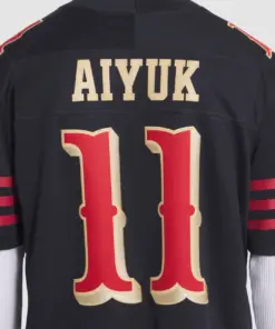 Brandon Aiyuk San Francisco 49ers Nike 2025 Rivalries Collection Limited Jersey - Black - Image 7