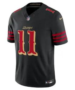 Alternative view of Brandon Aiyuk San Francisco 49ers Nike 2025 Rivalries Collection Limited Jersey - Black