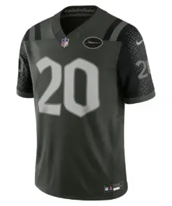 Alternative view of Breece Hall New York Jets Nike 2025 Rivalries Collection Limited Jersey - Gotham Green