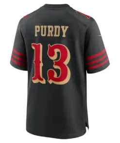 Brock Purdy San Francisco 49ers Nike 2025 Rivalries Collection Game Jersey - Black - Image 3