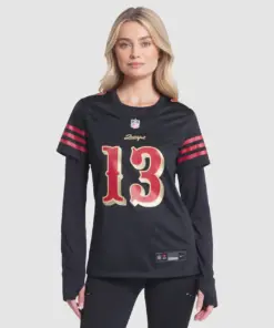 Brock Purdy San Francisco 49ers Nike Women's 2025 Rivalries Collection Game Jersey - Black - Image 4