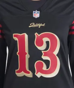 Brock Purdy San Francisco 49ers Nike Women's 2025 Rivalries Collection Game Jersey - Black - Image 6