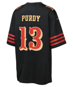 Brock Purdy San Francisco 49ers Nike Youth 2025 Rivalries Collection Game Jersey - Black - Image 3