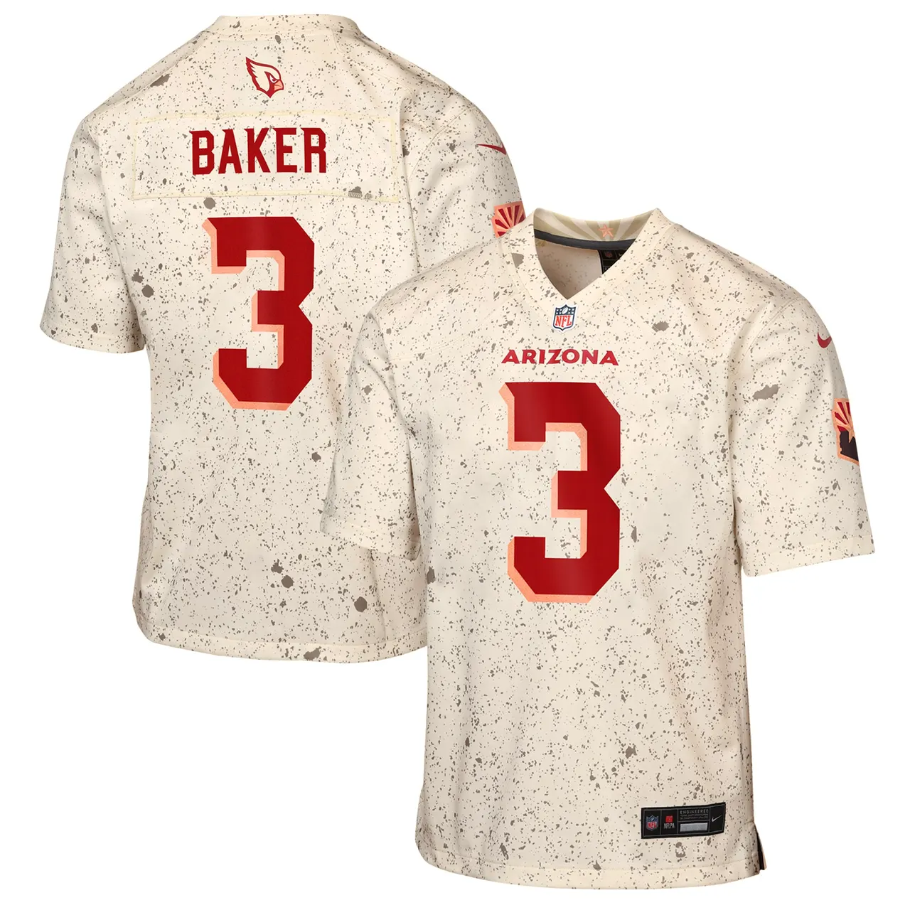 Budda Baker Arizona Cardinals Nike Youth 2025 Rivalries Collection Game Jersey - Natural