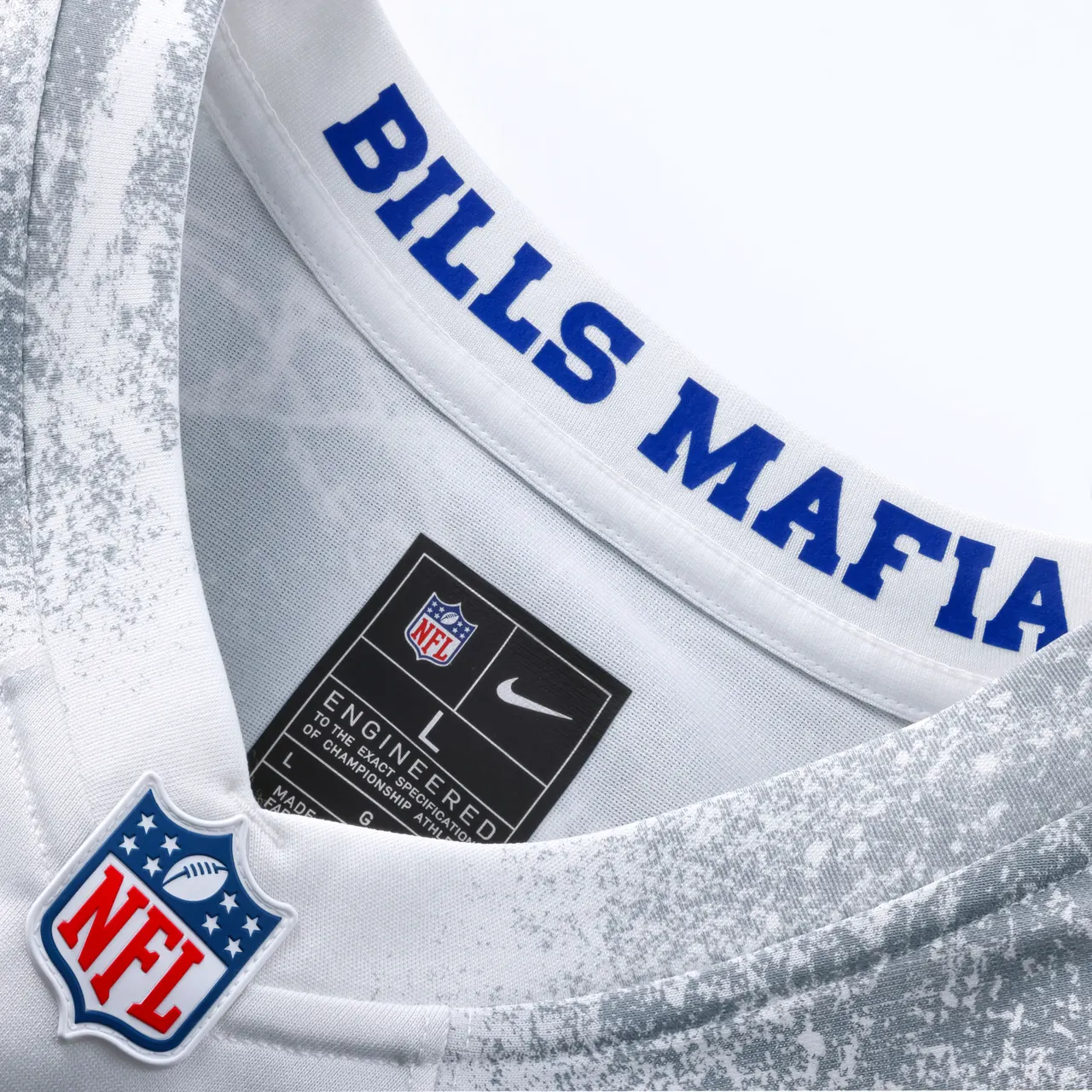 Buffalo Bills Nike Rivalries Collection Custom Game Jersey Mens - White - Image 4