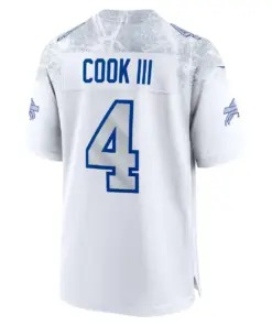 James Cook Buffalo Bills Nike Rivalries Collection Game Jersey - White - James Cook Mens - White - Image 3