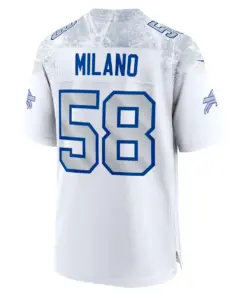 Matt Milano Buffalo Bills Nike Rivalries Collection Game Jersey - White - Matt Milano Mens - White - Image 3
