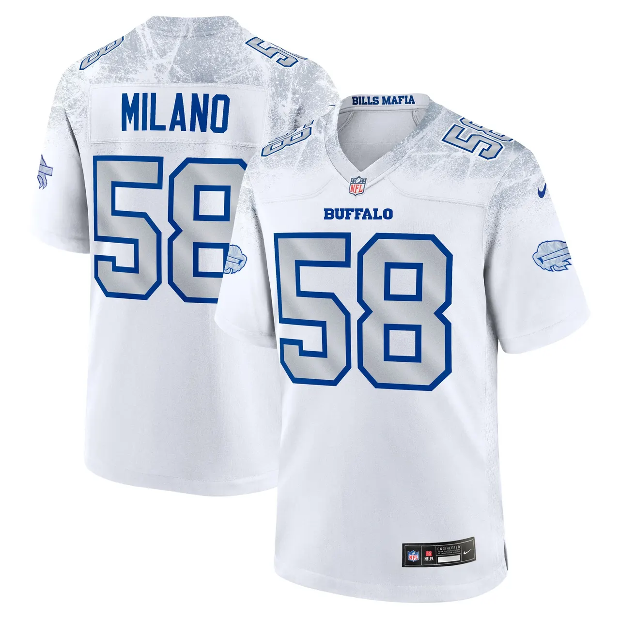 Matt Milano Buffalo Bills Nike Rivalries Collection Game Jersey - White - Matt Milano Mens - White