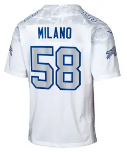 Matt Milano Buffalo Bills Nike Youth Rivalries Collection Game Jersey - White - Matt Milano - White - Image 3