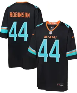 Chop Robinson Miami Dolphins Nike Youth 2025 Rivalries Collection Game Jersey - Pitch Blue