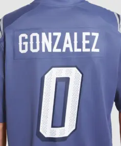 Christian Gonzalez New England Patriots Nike 2025 Rivalries Collection Game Jersey - Storm Blue - Image 7