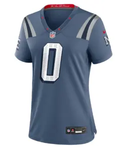 Alternative view of Christian Gonzalez New England Patriots Nike Women's 2025 Rivalries Collection Game Jersey - Storm Blue