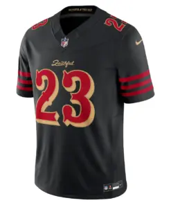 Alternative view of Christian McCaffrey San Francisco 49ers Nike 2025 Rivalries Collection Limited Jersey - Black