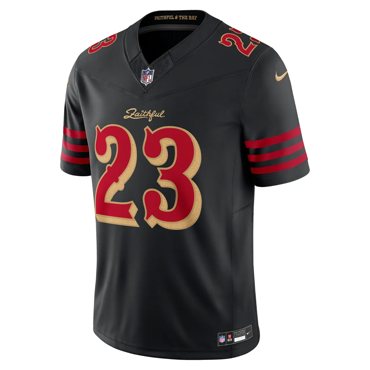Christian McCaffrey San Francisco 49ers Nike 2025 Rivalries Collection Limited Jersey - Black - Image 2