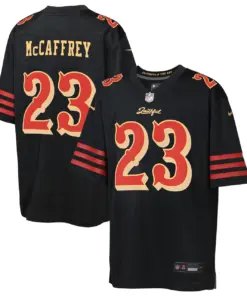 Christian McCaffrey San Francisco 49ers Nike Youth 2025 Rivalries Collection Game Jersey - Black