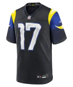 Alternative view of Davante Adams Los Angeles Rams Nike 2025 Rivalries Collection Game Jersey - Midnight Blue