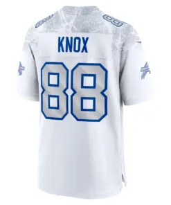 Dawson Knox Buffalo Bills Nike 2025 Rivalries Collection Game Jersey - White - Image 3