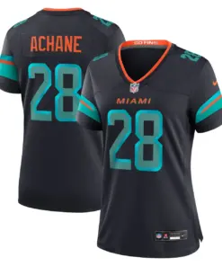 De'Von Achane Miami Dolphins Nike Women's 2025 Rivalries Collection Game Jersey - Pitch Blue