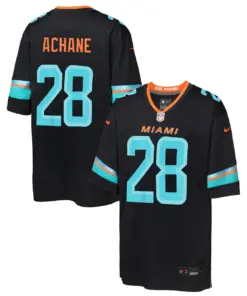 De'Von Achane Miami Dolphins Nike Youth 2025 Rivalries Collection Game Jersey - Pitch Blue