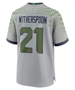 Devon Witherspoon Seattle Seahawks Nike 2025 Rivalries Collection Game Jersey - Wolf Gray - Image 3
