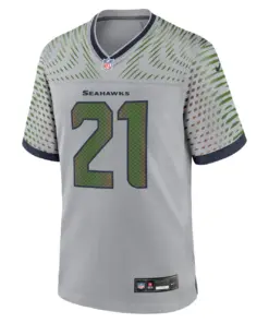 Alternative view of Devon Witherspoon Seattle Seahawks Nike 2025 Rivalries Collection Game Jersey - Wolf Gray