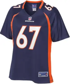 Alternative view of Don Barclay Denver Broncos NFL Pro Line Women's Alternate Player Jersey - Navy