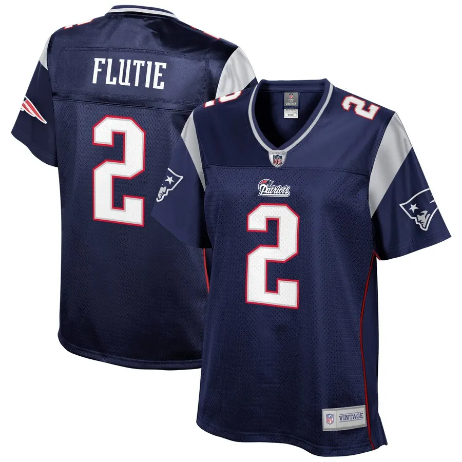 Doug Flutie New England Patriots NFL Pro Line Women's Retired Player Jersey - Navy