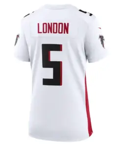 Drake London Atlanta Falcons Nike Women's Away Game Player Jersey - White - Image 4