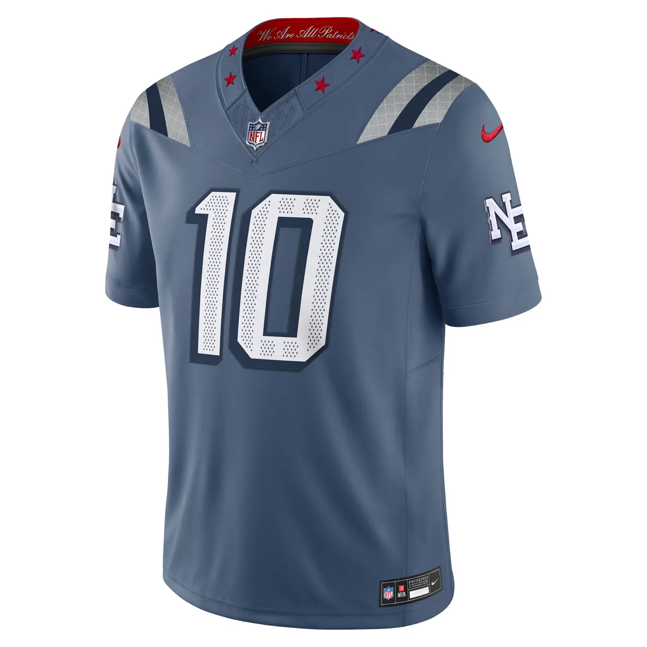Drake Maye New England Patriots Nike 2025 Rivalries Collection Limited Jersey - Storm Blue - Image 2