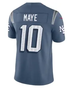 Drake Maye New England Patriots Nike 2025 Rivalries Collection Limited Jersey - Storm Blue - Image 3