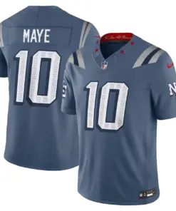 Drake Maye New England Patriots Nike 2025 Rivalries Collection Limited Jersey - Storm Blue