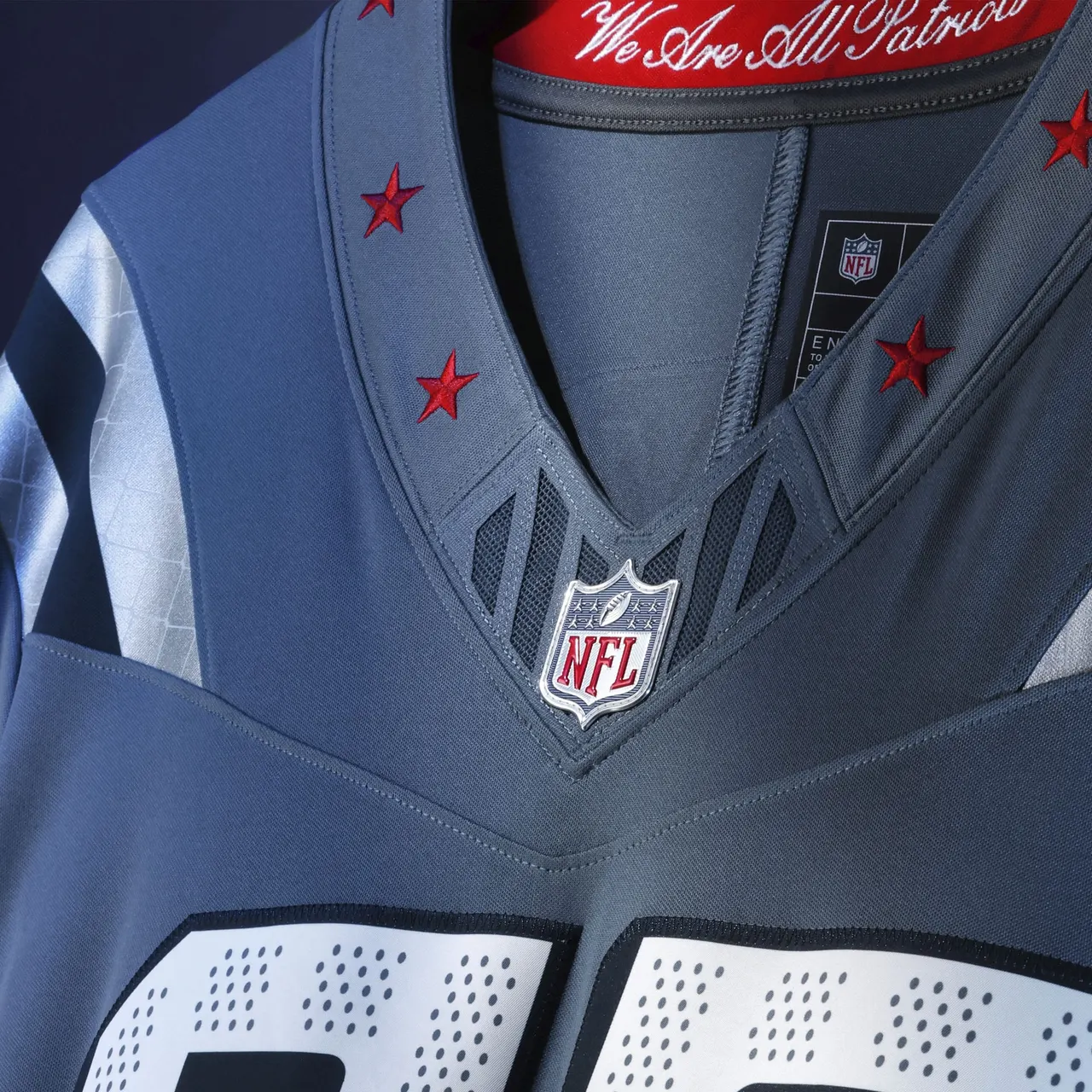 Drake Maye New England Patriots Nike 2025 Rivalries Collection Limited Jersey - Storm Blue - Image 5
