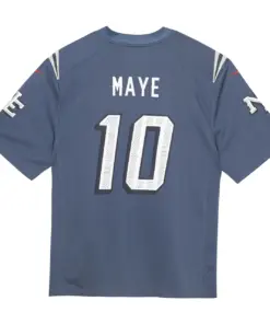 Drake Maye New England Patriots Nike Preschool 2025 Rivalries Collection Game Jersey - Storm Blue - Image 3