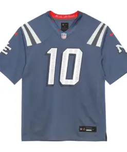 Drake Maye New England Patriots Nike Toddler 2025 Rivalries Collection Game Jersey - Storm Blue - Image 2