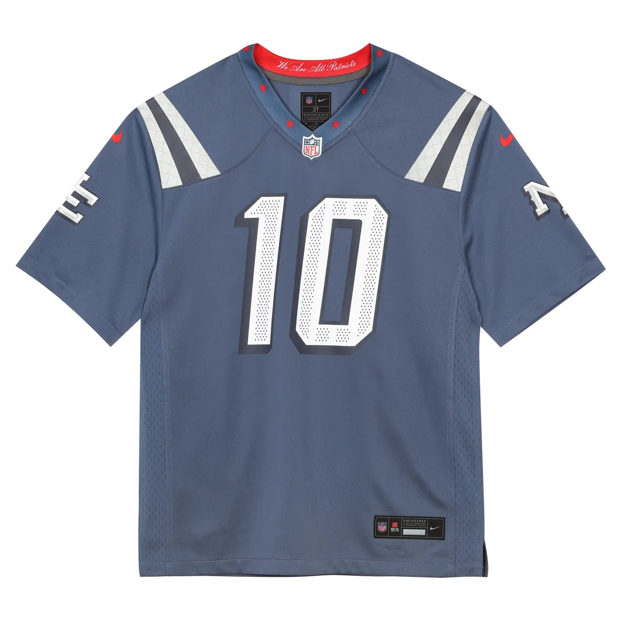 Drake Maye New England Patriots Nike Toddler 2025 Rivalries Collection Game Jersey - Storm Blue - Image 2