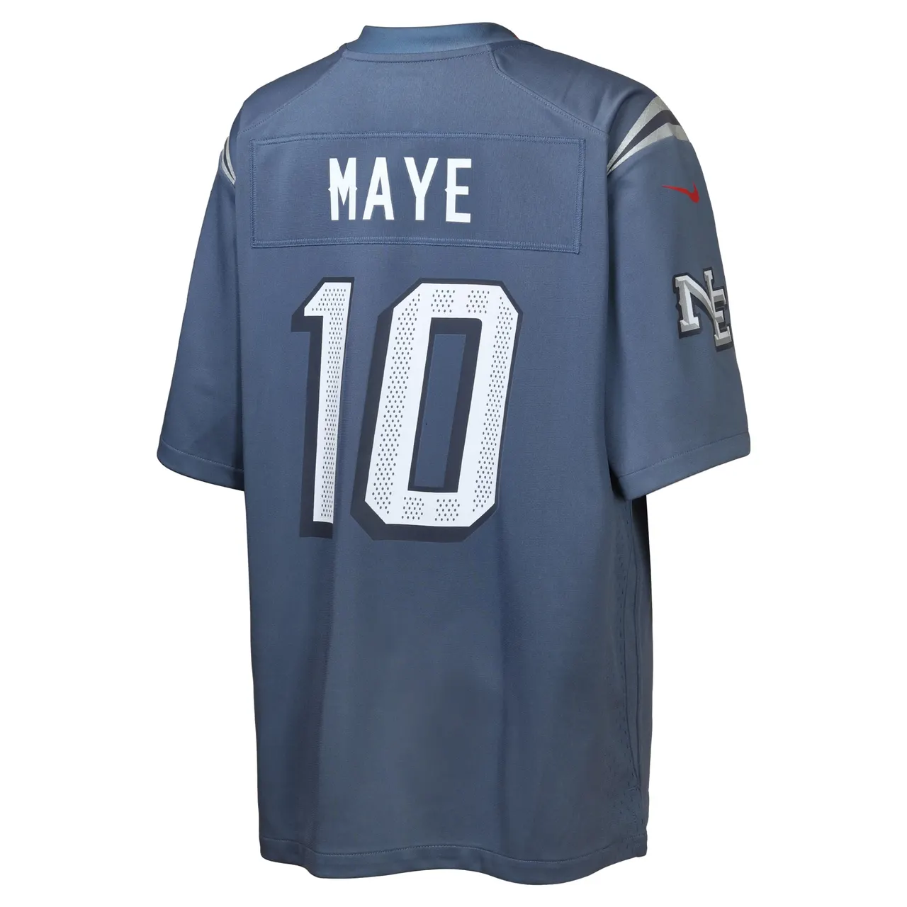 Drake Maye New England Patriots Nike Youth 2025 Rivalries Collection Game Jersey - Storm Blue - Image 3