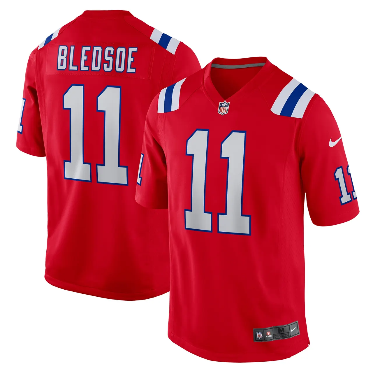 Drew Bledsoe New England Patriots Nike Game Retired Player Jersey - Navy - Image 9