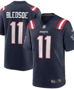 Drew Bledsoe New England Patriots Nike Alternate Retired Player Game Jersey - Red - Image 9