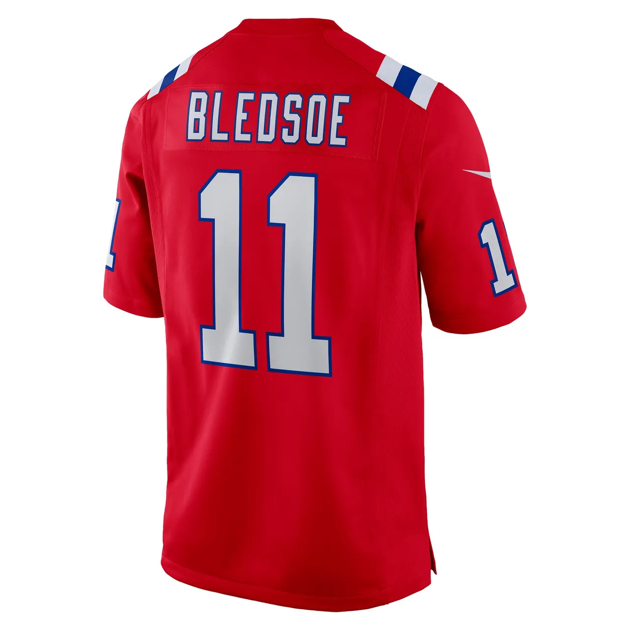 Drew Bledsoe New England Patriots Nike Alternate Retired Player Game Jersey - Red - Image 4