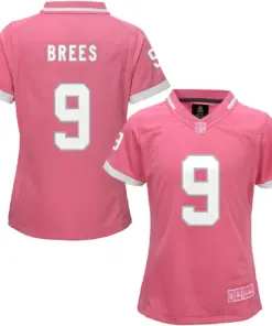 Drew Brees New Orleans Saints Nike Girls Youth Bubble Gum Jersey - Pink