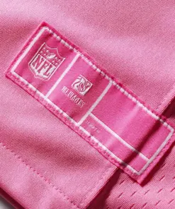 Drew Brees New Orleans Saints Nike Girls Youth Bubble Gum Jersey - Pink - Image 6